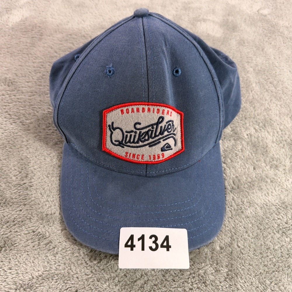 Quiksilver Hat Mens OSFM Blue Boardriders Since 1969 Patch Snapback Cap